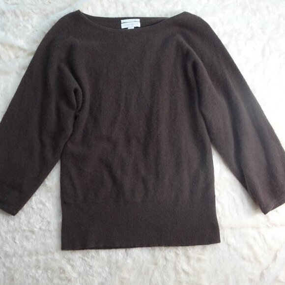 Charter Club Brown Cashmere Sweater Sz Small - Picture 1 of 4
